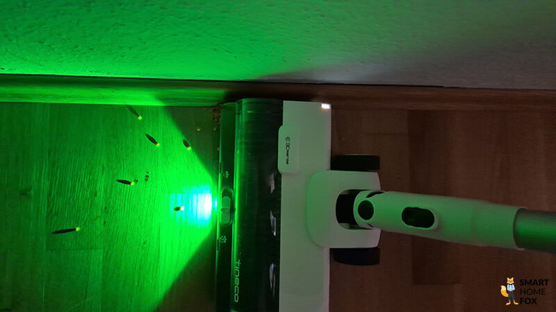Tineco Pure One A50s saugt Linsen an der Leiste